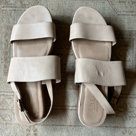 ABLE platform nude leather shoes - Picture 1 of 3